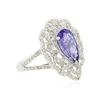 Image 4 : 14KT White Gold 2.03ct Tanzanite and Diamond Ring