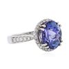 Image 4 : 18KT White Gold 3.31ct Tanzanite and Diamond Ring