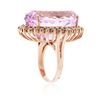 Image 6 : 14KT Rose Gold 45.02ct GIA Certified Kunzite and Diamond Ring