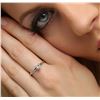 Image 1 : 14KT White Gold 0.40ct Princess Cut Diamond Solitaire Ring