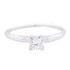 Image 3 : 14KT White Gold 0.40ct Princess Cut Diamond Solitaire Ring