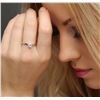 Image 5 : 14KT White Gold 0.40ct Princess Cut Diamond Solitaire Ring