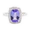 Image 3 : 14KT White Gold 2.51ct Tanzanite and Diamond Ring