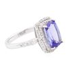 Image 4 : 14KT White Gold 2.51ct Tanzanite and Diamond Ring