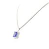 Image 6 : 14KT White Gold GIA Certified 29.00ct Tanzanite and Diamond Pendant With Chain
