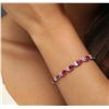 Image 5 : 14KT White Gold 18.15ctw Ruby and Diamond Bracelet