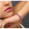 Image 6 : 14KT White Gold 18.15ctw Ruby and Diamond Bracelet