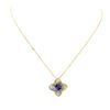 Image 3 : 14KT Yellow Gold 2.62ct Tanzanite and Diamond Pendant with Chain