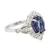 Image 2 : 18KT White Gold 3.60ct Tanzanite and Diamond Ring