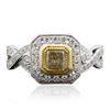 Image 1 : 18KT White and Yellow Gold 1.50ctw Diamond Ring