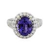 Image 3 : 14KT Two-Tone Gold 4.22ct Tanzanite and Diamond Ring