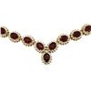 Image 4 : 14KT Yellow Gold 35.52ctw Ruby and Diamond Necklace