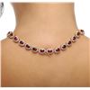 Image 5 : 14KT Yellow Gold 35.52ctw Ruby and Diamond Necklace