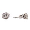 Image 4 : 14KT White Gold 1.04ctw Diamond Stud Earrings