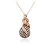 Image 4 : 14KT Rose Gold 0.50ctw Diamond Pendant With Chain