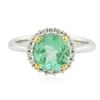 Image 3 : 14KT Two-Tone Gold 1.81ct Emerald and Diamond Ring