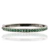 Image 3 : 14KT White Gold 2.10ctw Emerald Bangle