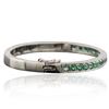 Image 4 : 14KT White Gold 2.10ctw Emerald Bangle