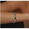 Image 5 : 14KT White Gold 2.10ctw Emerald Bangle