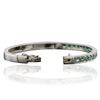 Image 6 : 14KT White Gold 2.10ctw Emerald Bangle