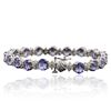 Image 4 : 14KT White Gold 12.41ctw Tanzanite and Diamond Bracelet
