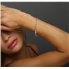 Image 6 : 14KT White Gold 1.50ctw Ruby and Diamond Bracelet