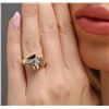 Image 2 : 10KT Yellow Gold 0.10ctw Diamond Ring