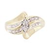 Image 3 : 10KT Yellow Gold 0.10ctw Diamond Ring