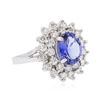 Image 4 : 14KT White Gold 2.55ct Tanzanite and Diamond Ring