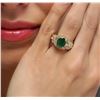 Image 5 : 14KT Yellow Gold 1.90ct Emerald and Diamond Ring