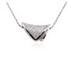 Image 4 : 14KT White Gold 2.56ctw Diamond Pendant With Chain