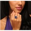 Image 5 : 14KT White Gold GIA Certified 11.73ct Tanzanite and Diamond Ring