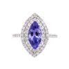 Image 1 : 14KT White Gold 1.88ct Tanzanite and Diamond Ring