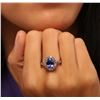 Image 2 : 14KT White Gold 2.24ct Tanzanite and Diamond Ring