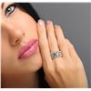 Image 6 : 14KT White Gold 0.32ct Emerald and Diamond Ring