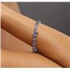 Image 6 : 14KT White Gold 12.69ctw Tanzanite and Diamond Bracelet