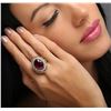 Image 5 : 14KT Two-Tone Gold 13.13ct Ruby and Diamond Ring