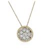 Image 4 : 14KT Two-Tone Gold 2.19ctw Diamond Pendant With Chain