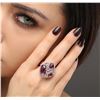 Image 5 : 14KT Rose Gold 9.59ctw Amethyst and Diamond Ring
