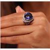 Image 5 : 14KT Two-Tone Gold 16.27ct GIA Certified Tanzanite and Diamond Ring