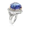 Image 6 : 14KT Two-Tone Gold 16.27ct GIA Certified Tanzanite and Diamond Ring