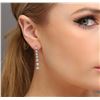 Image 2 : 14KT White Gold 0.80ctw Diamond Earrings