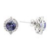 Image 2 : 14KT White Gold 2.44ctw Tanzanite and Diamond Earrings