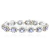 Image 3 : 14KT White Gold 9.20ctw Tanzanite and Diamond Bracelet