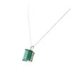 Image 7 : 14KT White Gold 18.73ct Emerald and Diamond Pendant With Chain