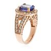 Image 6 : 14KT Rose Gold 3.80ct Tanzanite and Diamond Ring