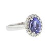 Image 4 : 14KT White Gold 2.42ct Tanzanite and Diamond Ring