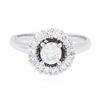 Image 3 : 14KT White Gold 0.86ctw Diamond Ring
