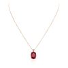 Image 3 : 14KT Rose Gold 8.12ct Ruby and Diamond Pendant With Chain