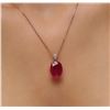 Image 5 : 14KT Rose Gold 8.12ct Ruby and Diamond Pendant With Chain
